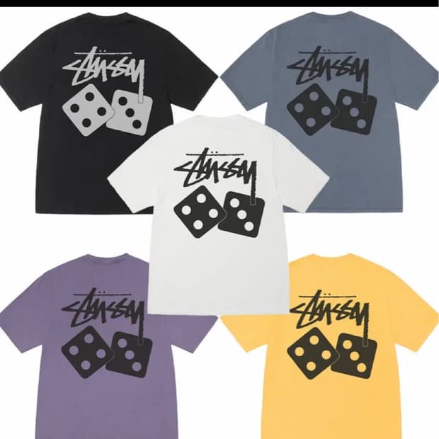 🔥정품/새상품🔥STUSSY 스투시 다이스 피그먼트반팔 티셔츠 남녀공용