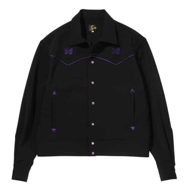 니들스 카우보이 파이핑 자켓 블랙 M