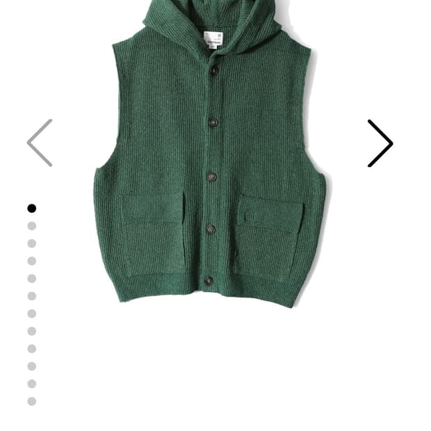 홀리선 아콘 후디 니트 베스트 가디건 그린 M