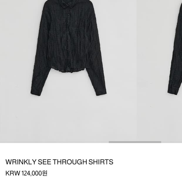 Diagonal WRINKLY SEE THROUGH SHIRTS