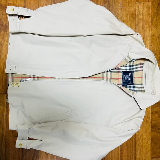 버버리 노바체크 블루종 자켓 