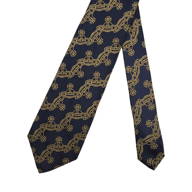 비비안 웨스트우드 실크 넥타이 [BCF10803_0332-08]