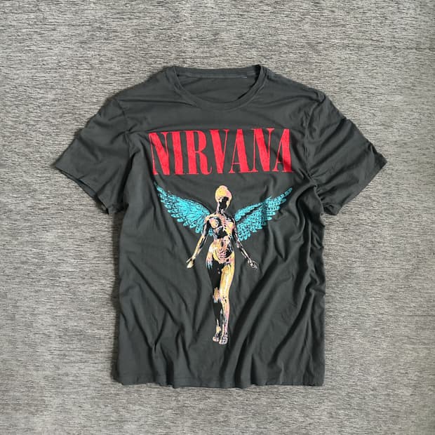 Nirvana In Utero 1993 북아메라카 투어 반팔티