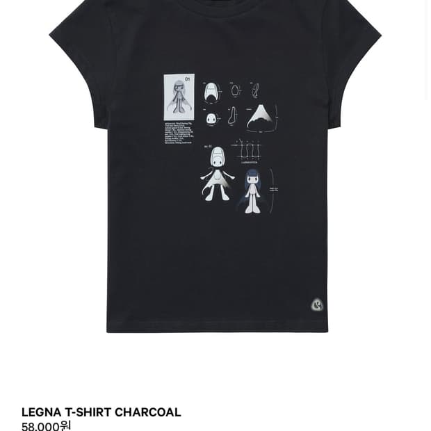 LEGNA T-shirt charcoal