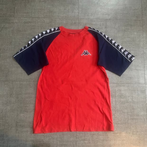 Kappa 카파 올드스쿨아메카지스트릿 사이드라인 나그랑반팔티셔츠