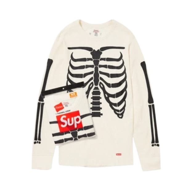 슈프림 헤인즈 본즈 크루넥 2XL