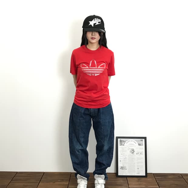 Adidas Red Big Logo T-Shirt