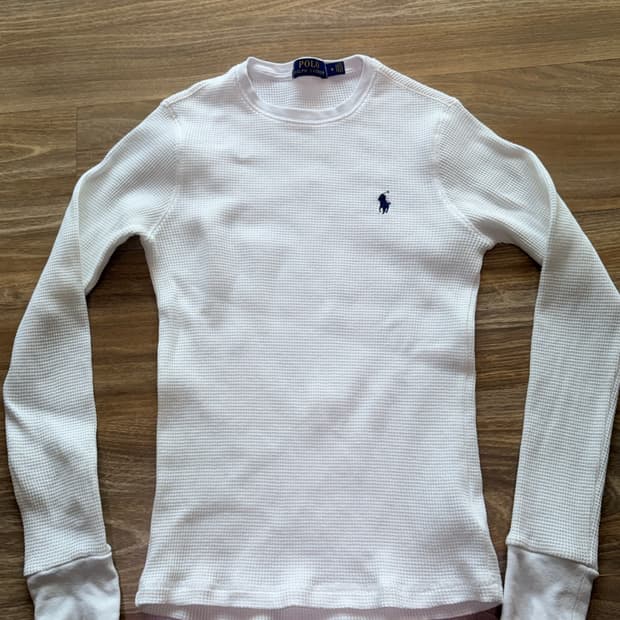 폴로 랄프로렌 와플티 긴팔 화이트 코르티스 엄성현