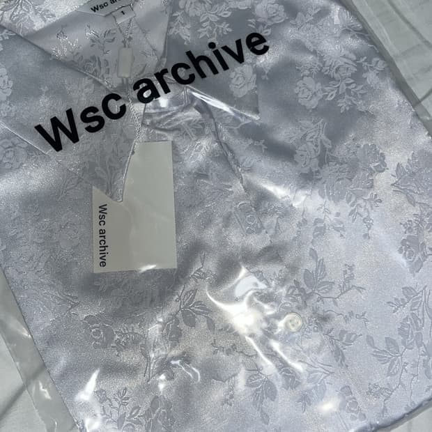 (새상품) wsc archive 자카드 셔츠원피스 001