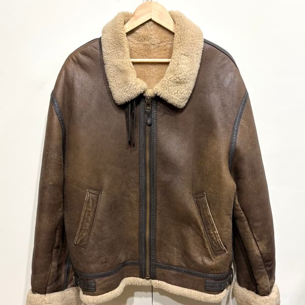 오리지널 B-3 램스킨 무스탕 자켓