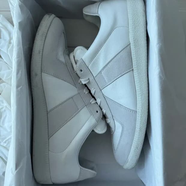 [44] 메종 마르지엘라 카프스킨 레플리카 스니커즈 독일군 화이트