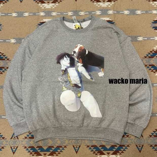 [XL] 와코마리아 x 고스트 인 더 쉘 맨투맨 그레이