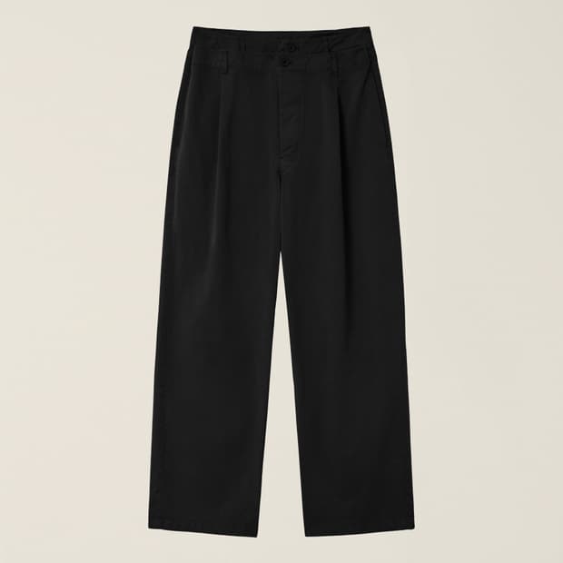 누마레ee Double waist Cotton Trouser(Black)