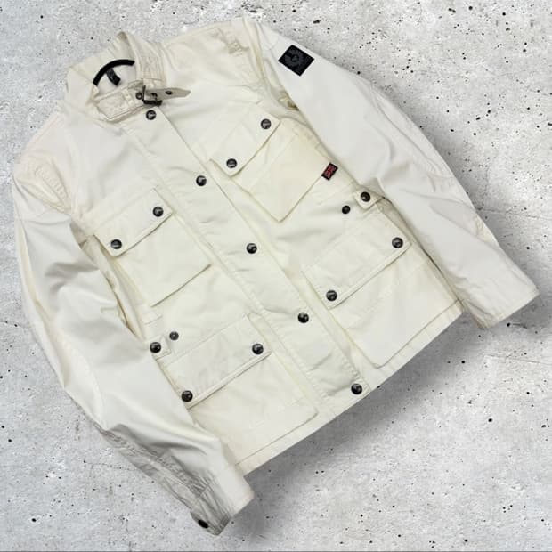 [38] 벨스타프 로드마스터 수입택 화이트 아이보리 자켓 D434