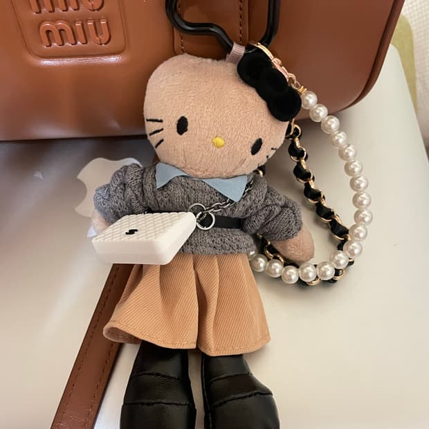 핸드메이드) 롱다리 키티인형 키링세트