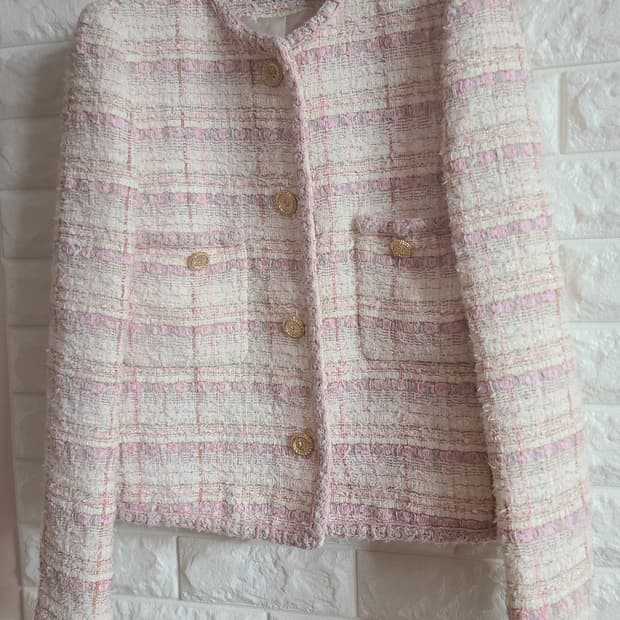 MOJO.S.PHINE 핑크 트위드 자켓 55