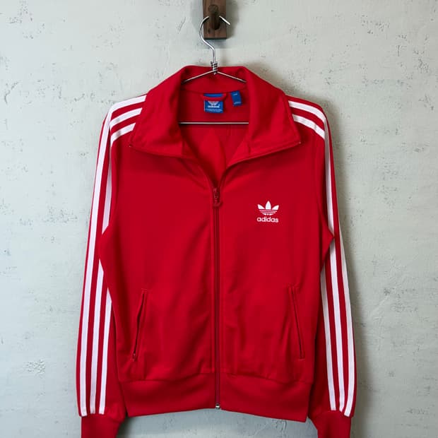 아디다스 파이어버드 레드 빅로고 트랙탑 져지