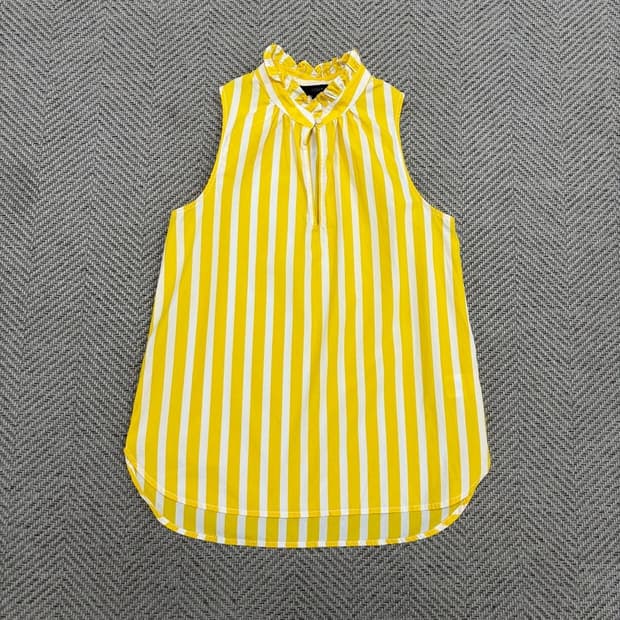 제이크루 슬리브리스 블라우스 v3049