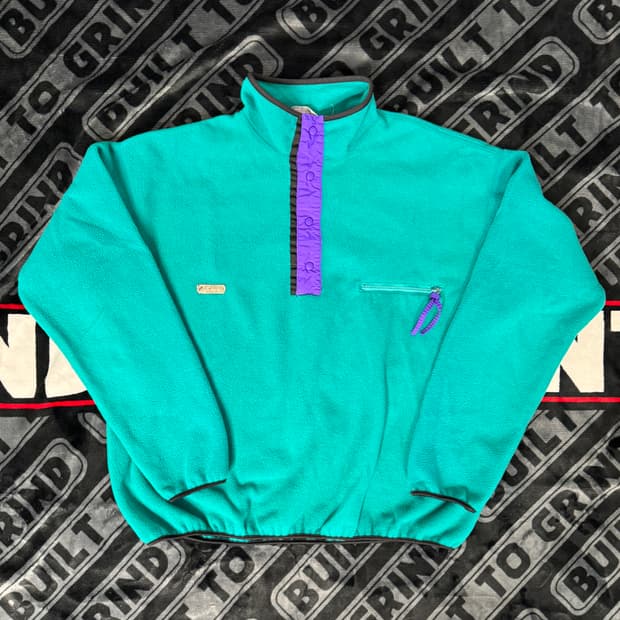 컬럼비아 쿼터 스냅 플리스 풀오버 민트 블랙 퍼플