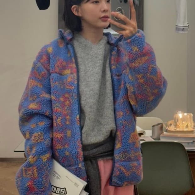 디스이즈네버댓 T 셰르파 후리스 바이올렛 M