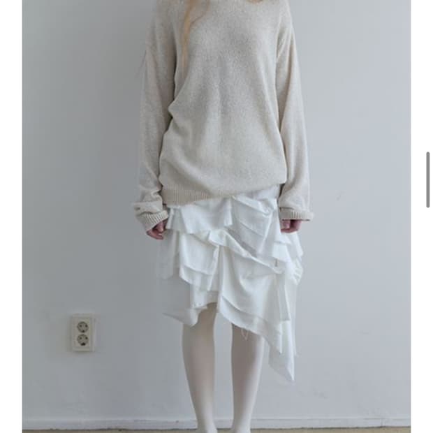 OVERSIZED LINEN SWEATER IN IVORY