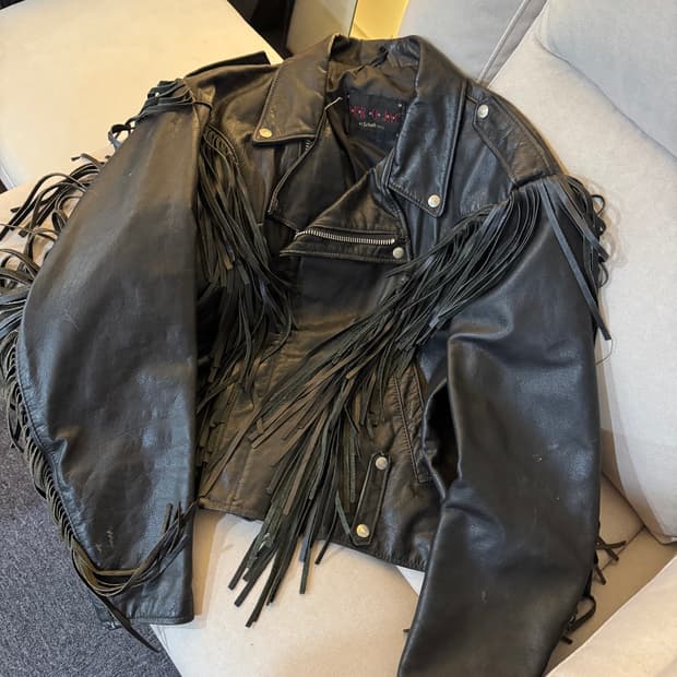 Schott 프린지 가죽 자켓 XL