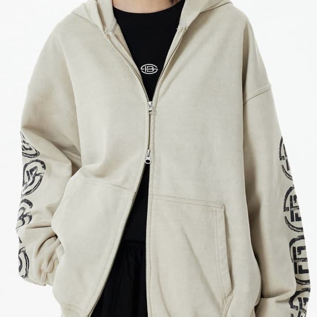 스튜디오톰보이 데미지 후드집업