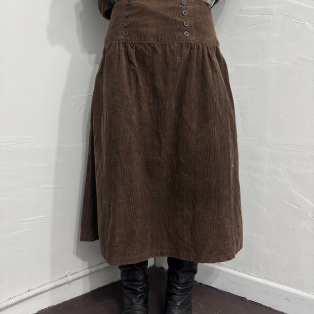 brown corduroy skirt