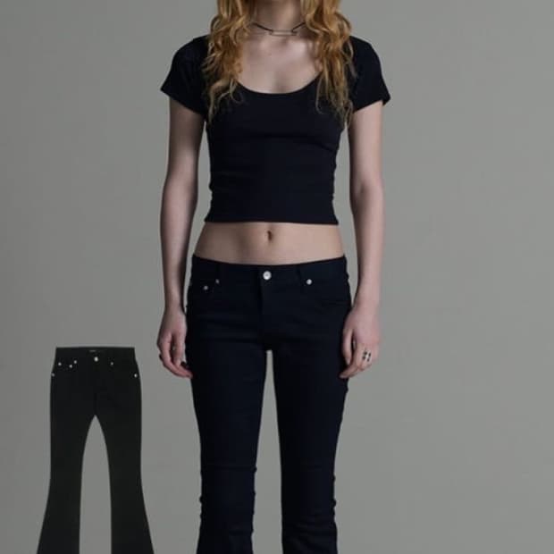 보헤미안서울 미드라이즈 부츠컷팬츠 m