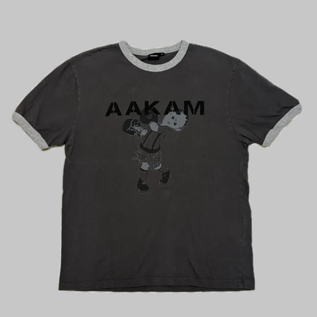 아캄 Punch Boy Printed Ringer Top