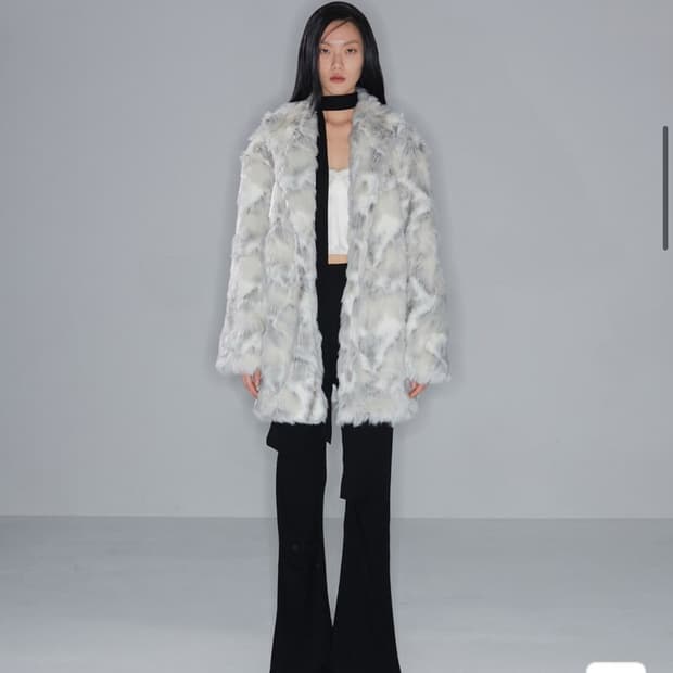 FAKE FUR HALF COAT [UNISEX/CREAM]