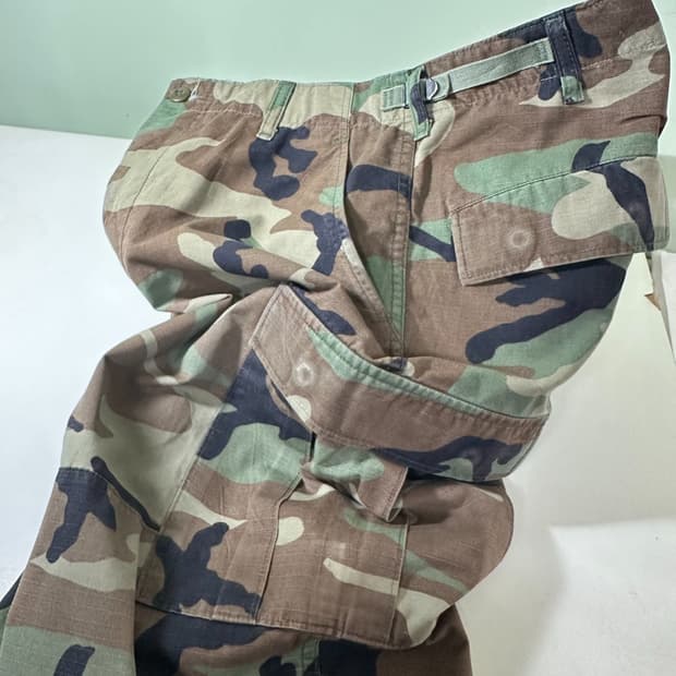 M-S US ARMY 루즈핏 밑단고무줄 카모 유틸리티 미군 카고팬츠