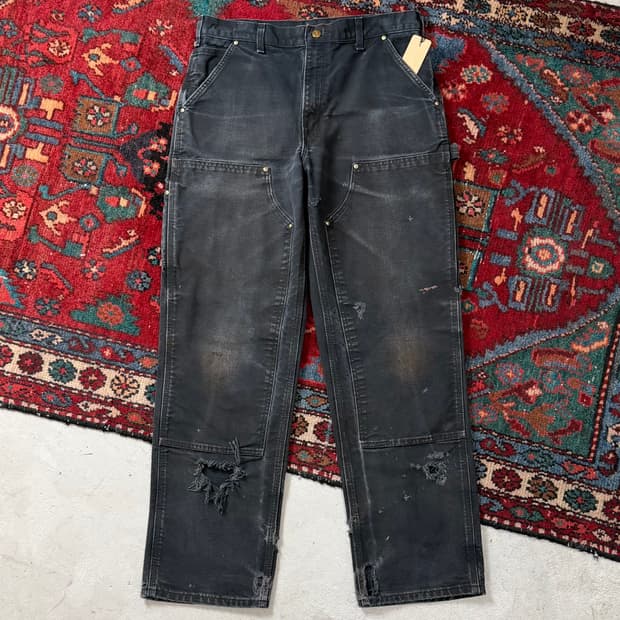 OG 칼하트 더블니 블랙 칼하트 B01 썩블니