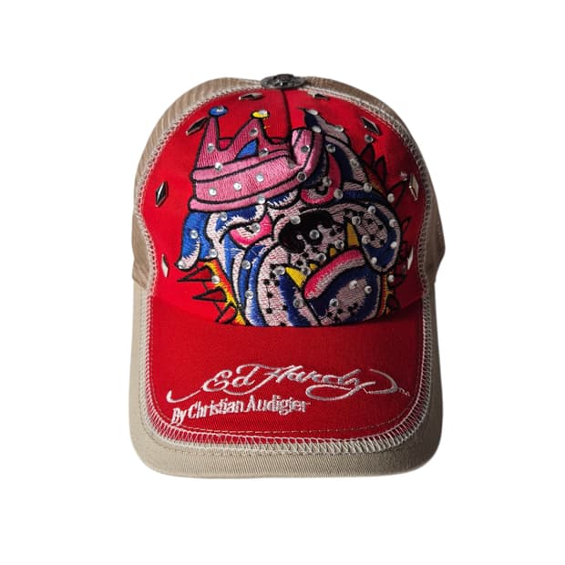 EDHARDY) 에드하디 올드스쿨 큐빅 불독 매쉬캡