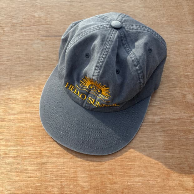 Hello Sunrise Sun Logo Cap Grey  