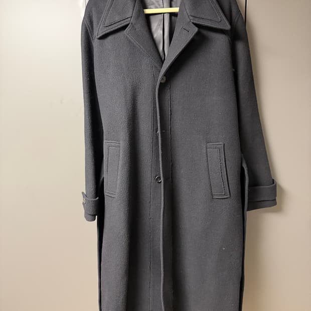 LABEL Archive 블랙 울 롱코트 XL