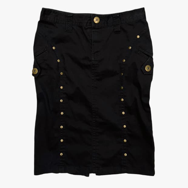 punk rivet pocket skirt