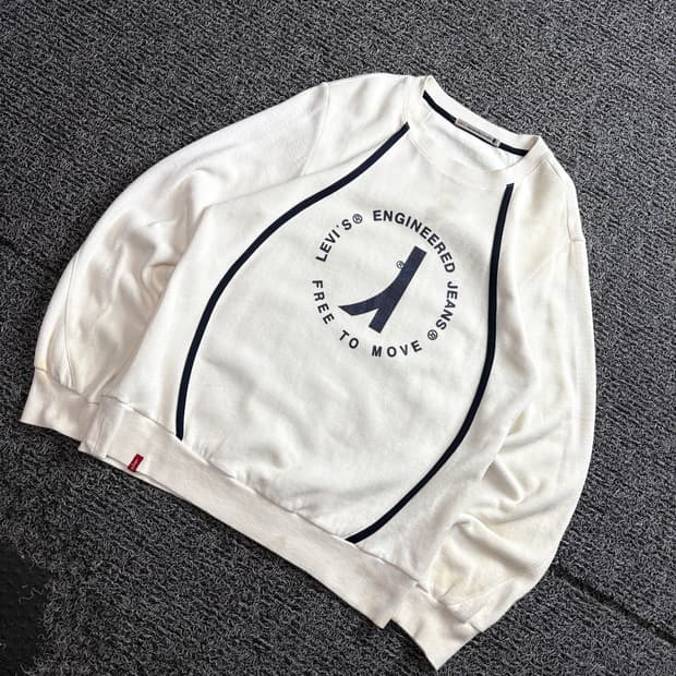 리바이스 엔지니어드진 빅로고 크루넥 스웻 셔츠 3692