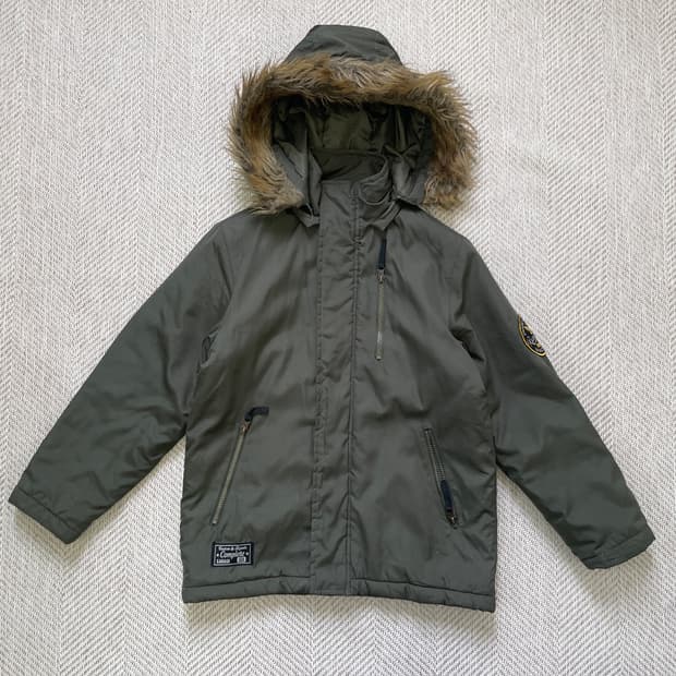 빈티지 밀리터리 퍼트리밍 파카 