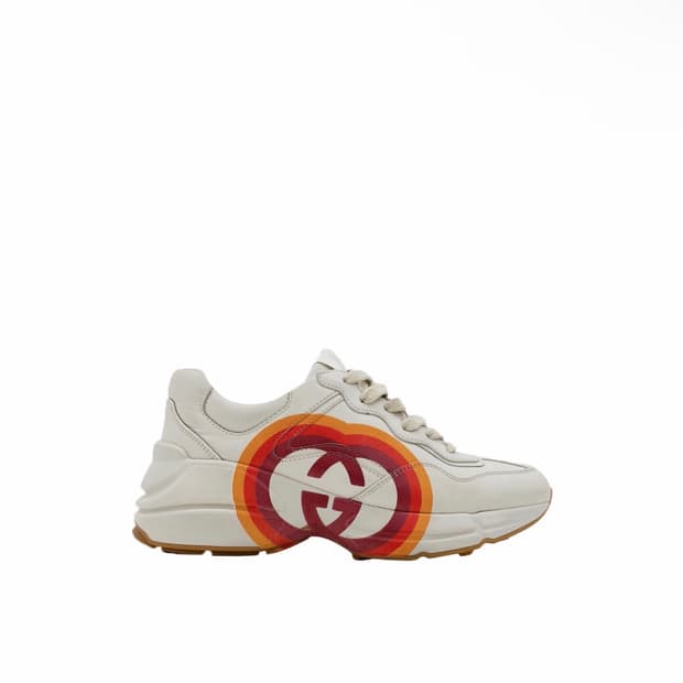 [34.5] 구찌 여성 인터로킹 G 하트 레더 리이톤 롸이톤 스니커즈