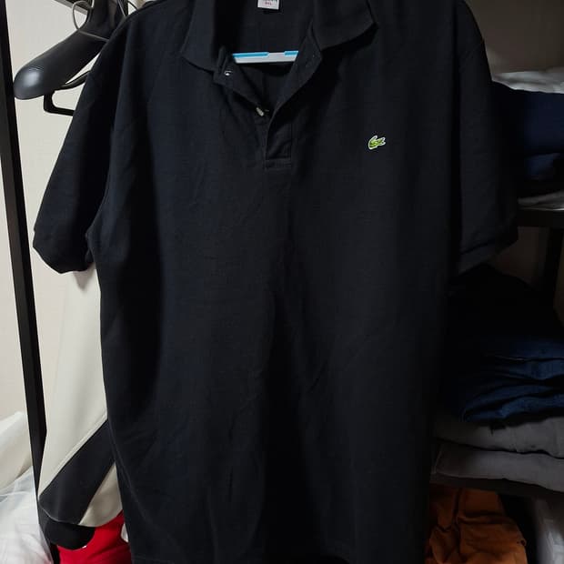 라코스테 PK 반팔티 블랙 3XL