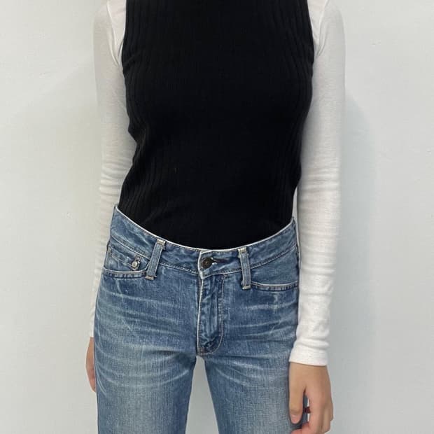 아르마니 목폴라 니트