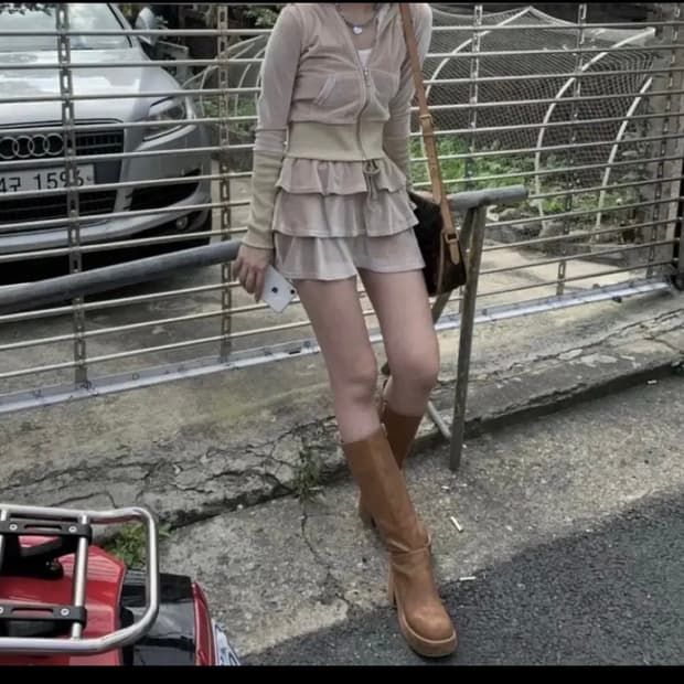 베메클 베이지 셋업 후드집업 베이비메탈클럽 갸루