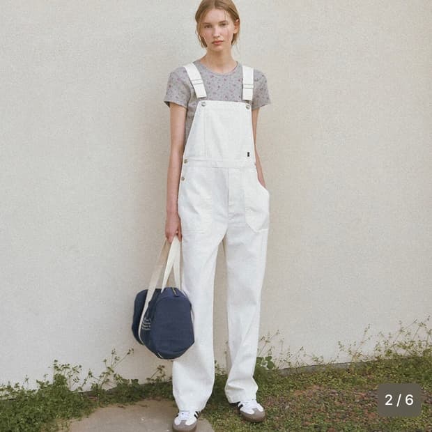 유라고 화이트 오버롤