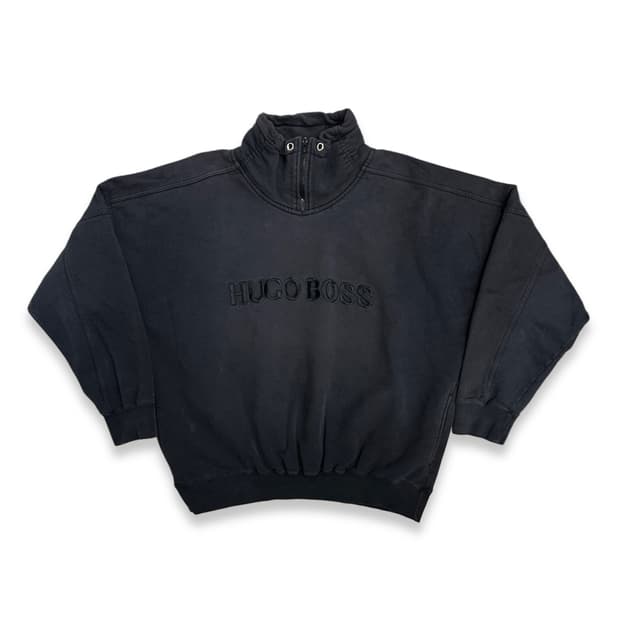 80s HUGO BOSS 풀집업 스웻셔츠 L