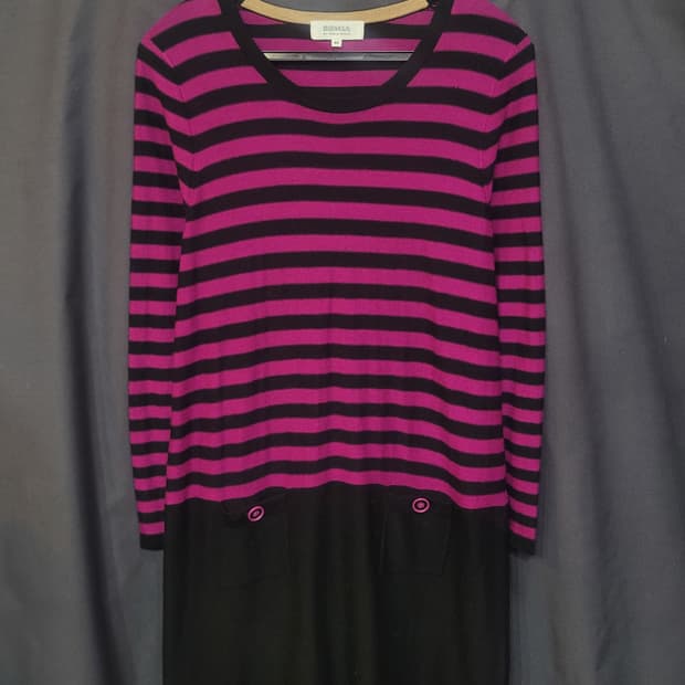 SONIA RYKIEL 소니아리키엘 스트라이프 울 실크혼방 니트 원피스