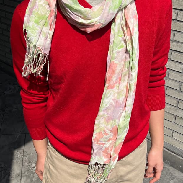 플라워 패턴 스카프 (vintage)