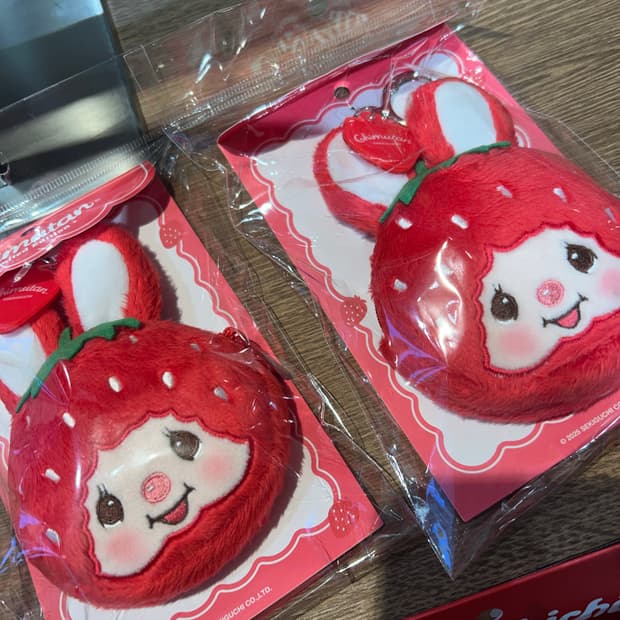몬치치 치무탄 한정 딸기 캐릭터 파우치 키링
