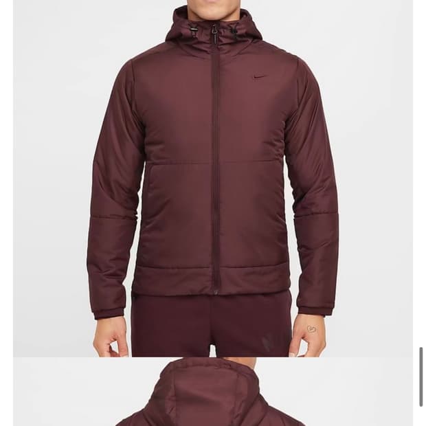 나이키 버건디 패딩점퍼