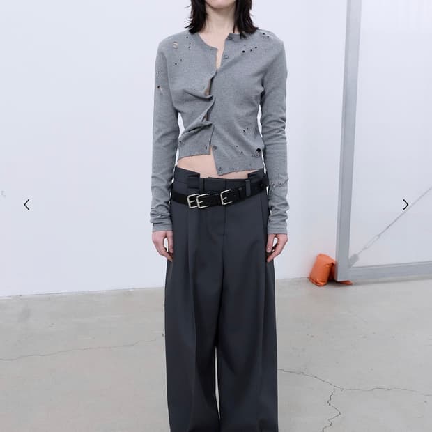 DISTRESSED CARDIGAN (GREY)